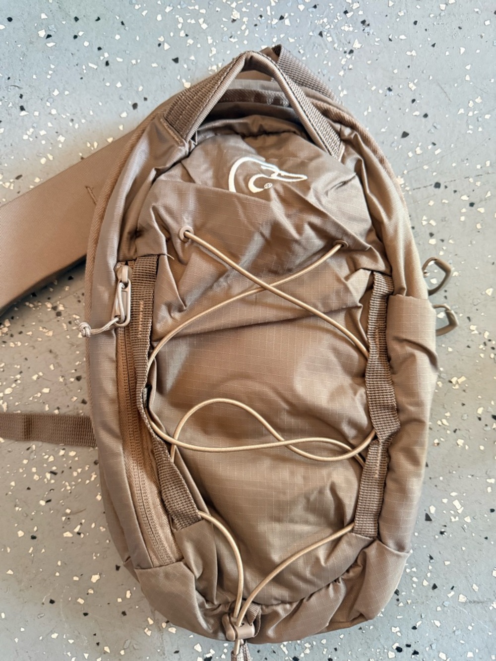 Men's Sling Belt Bag in Taupe